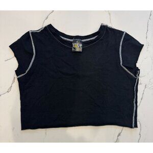 Love Junkie NEW Black Crop Tee Size XL